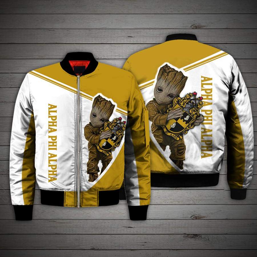 3D ALL OVER ALPHA PHI ALPHA BOMBER JACKET 1112019