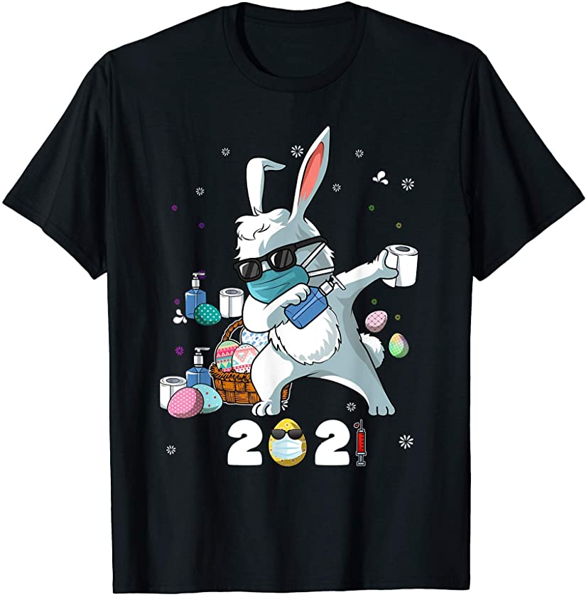 Dabbing Rabbit Easter Day Eggs Dab Boys Girls Kid T-Shirt