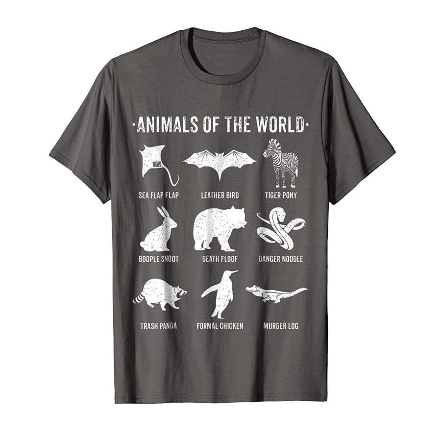 SIMPLE VINTAGE HUMOR FUNNY RARE ANIMALS OF THE WORLD T-SHIRT