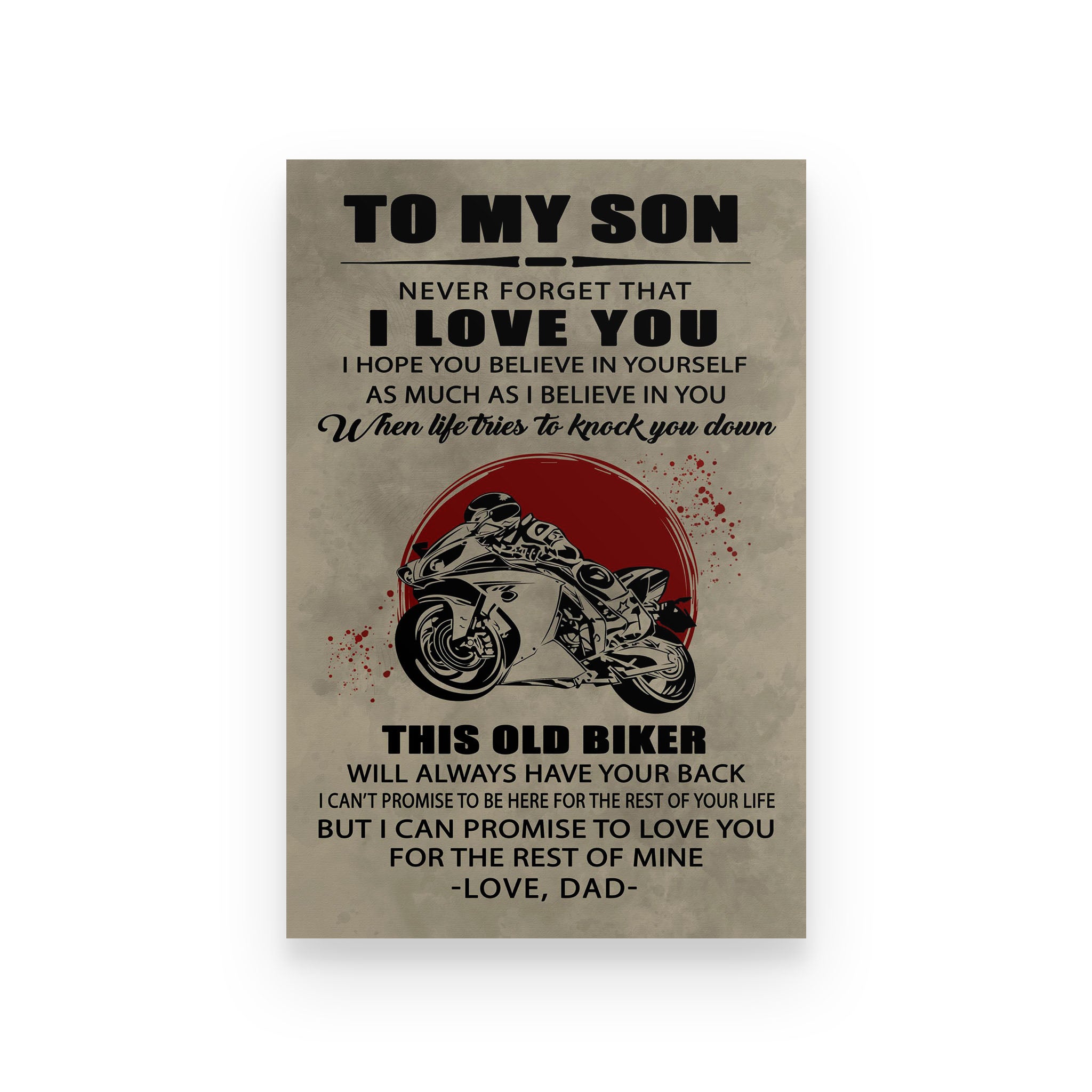 biker poster dad to son this old biker