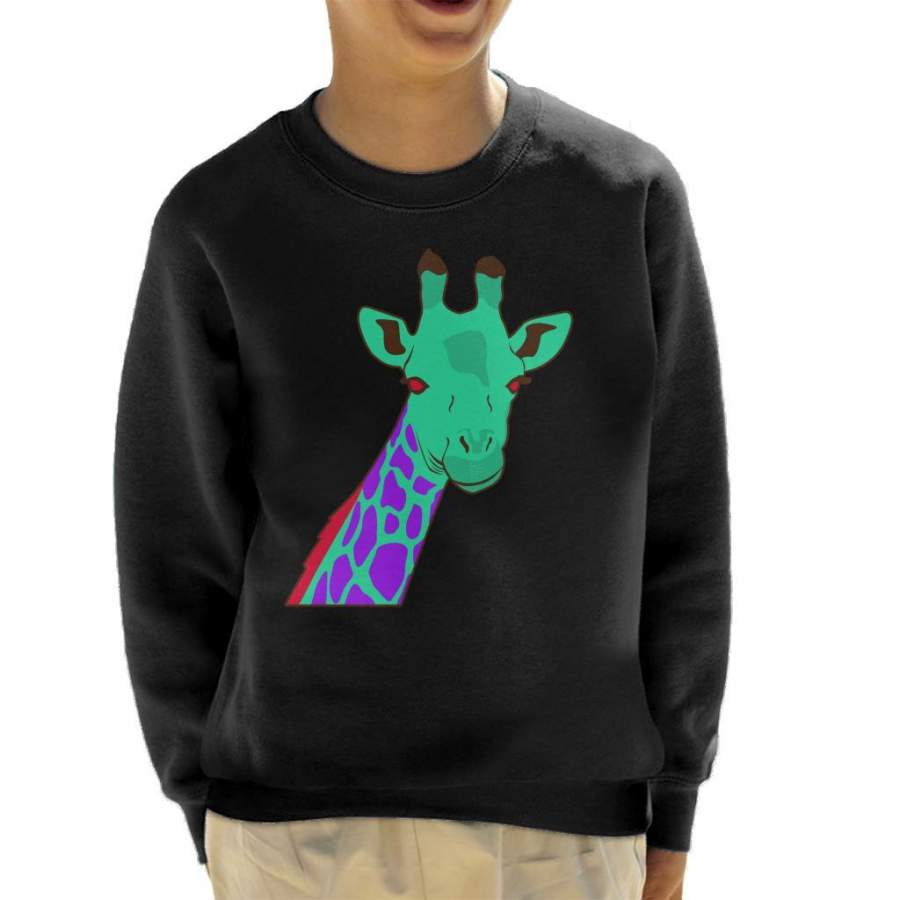 Neon Giraffe Kid’s Sweatshirt