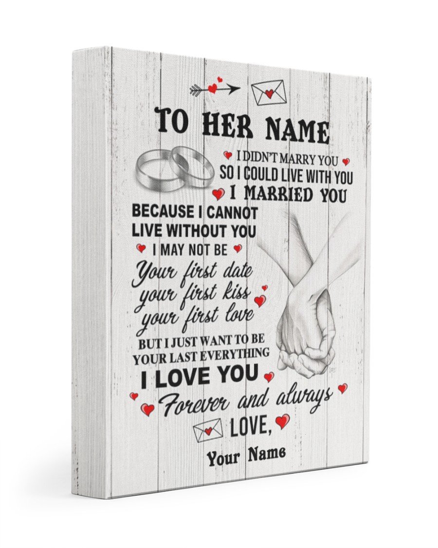 Your First Kiss Personalized Name Canvas Amazing Gift For Wife Poster Wall Art Home Decor