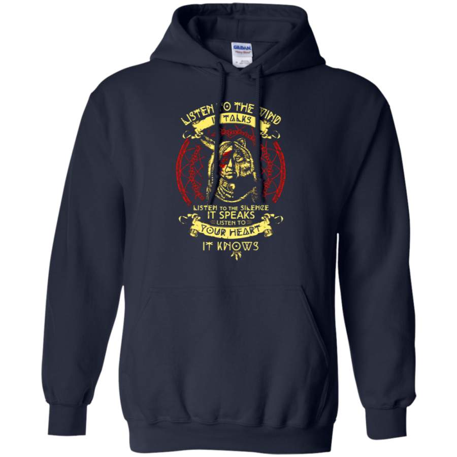 AGR Listen To The Silence It Speaks Native American Hoodie