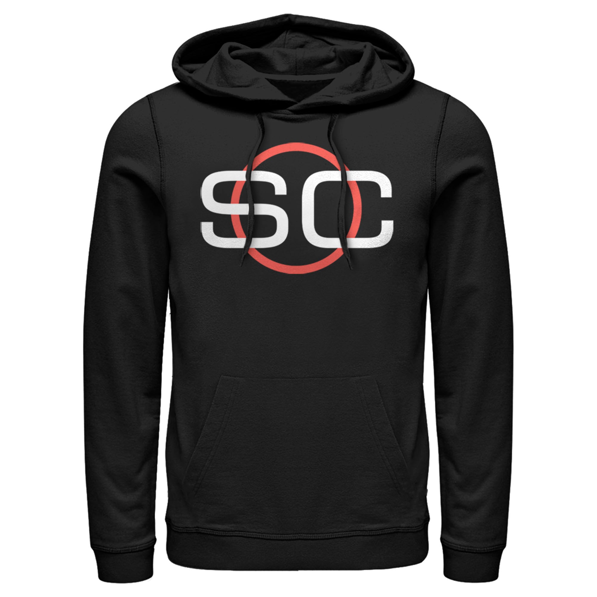 Men’S Espn Sports Center Red Circle Logo Pull Over Hoodie