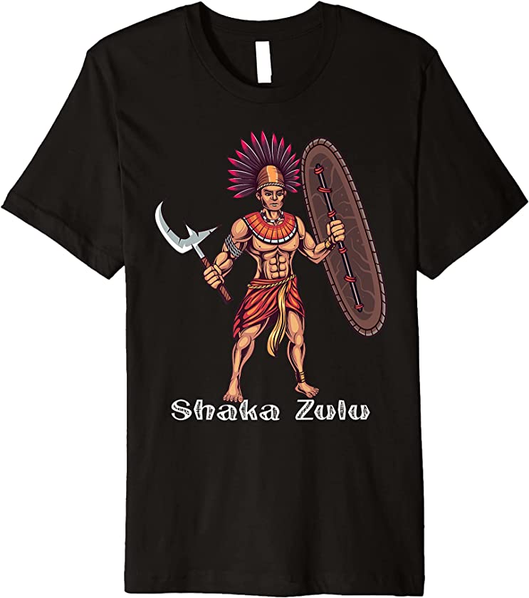 Shaka Zulu African Warrior Leader African King Juneteenth Premium T-Shirt