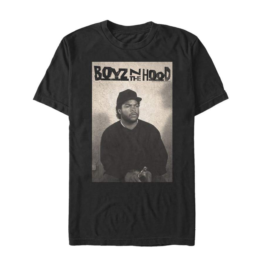 Boyz n the Hood Men’s Doughboy Portrait  T Shirt Black