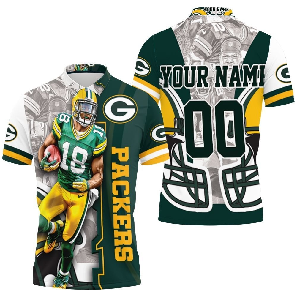 Randall Cobb 18 Green Bay Packers Thanks Nfc North Winner Personalized Polo Shirt