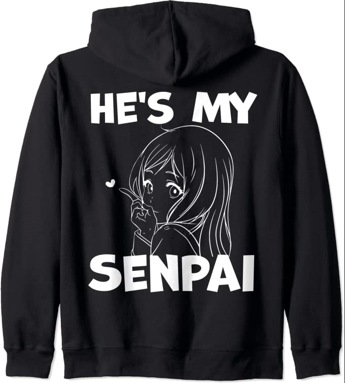 He’S My Senpai She’S My Waifu Couple Hoodie, Couple Hoodie, Husband Wife Hoodie, Senpai Waifu Hoodie, Unisex Hoodie