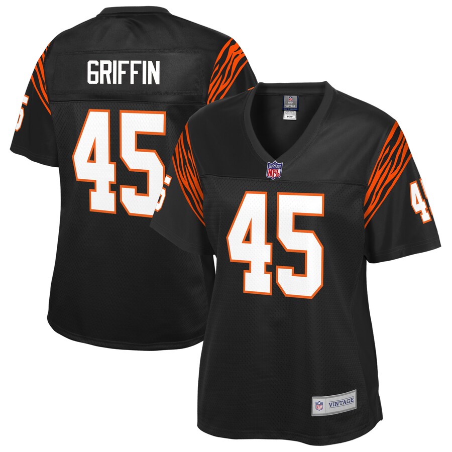 Archie Griffin Cincinnati Bengals NFL Pro Line Womens Retired Player Replica Jersey – Black