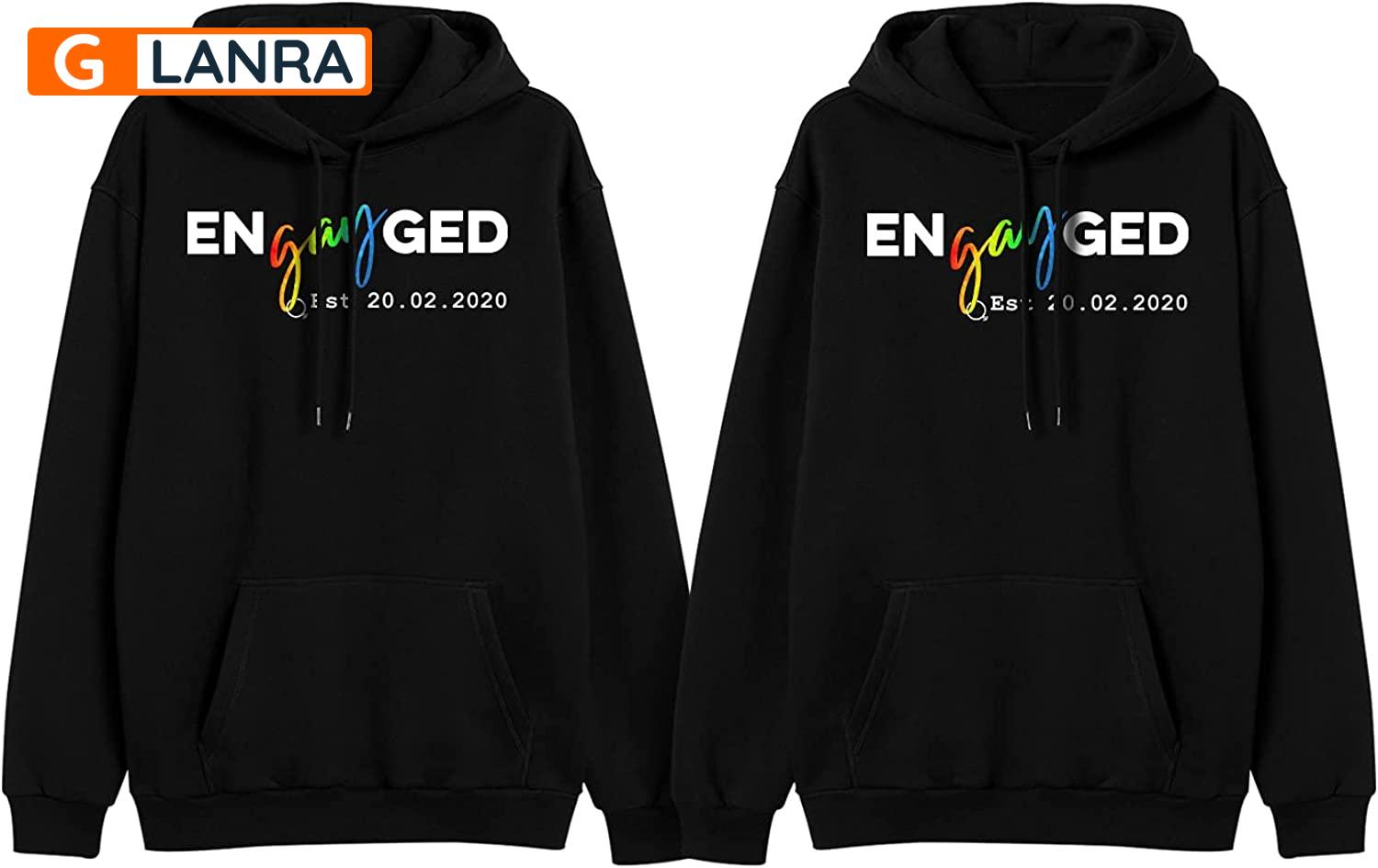 Personalized Engaged Hoodie, Custom Lgbt Couple Hoodie, Wedding Ring Hoodie, Matching Couple Hoodie, Lgbt Hoodie, Unisex Sweater, Sweatshirt By Blueshirtfarm Fashion