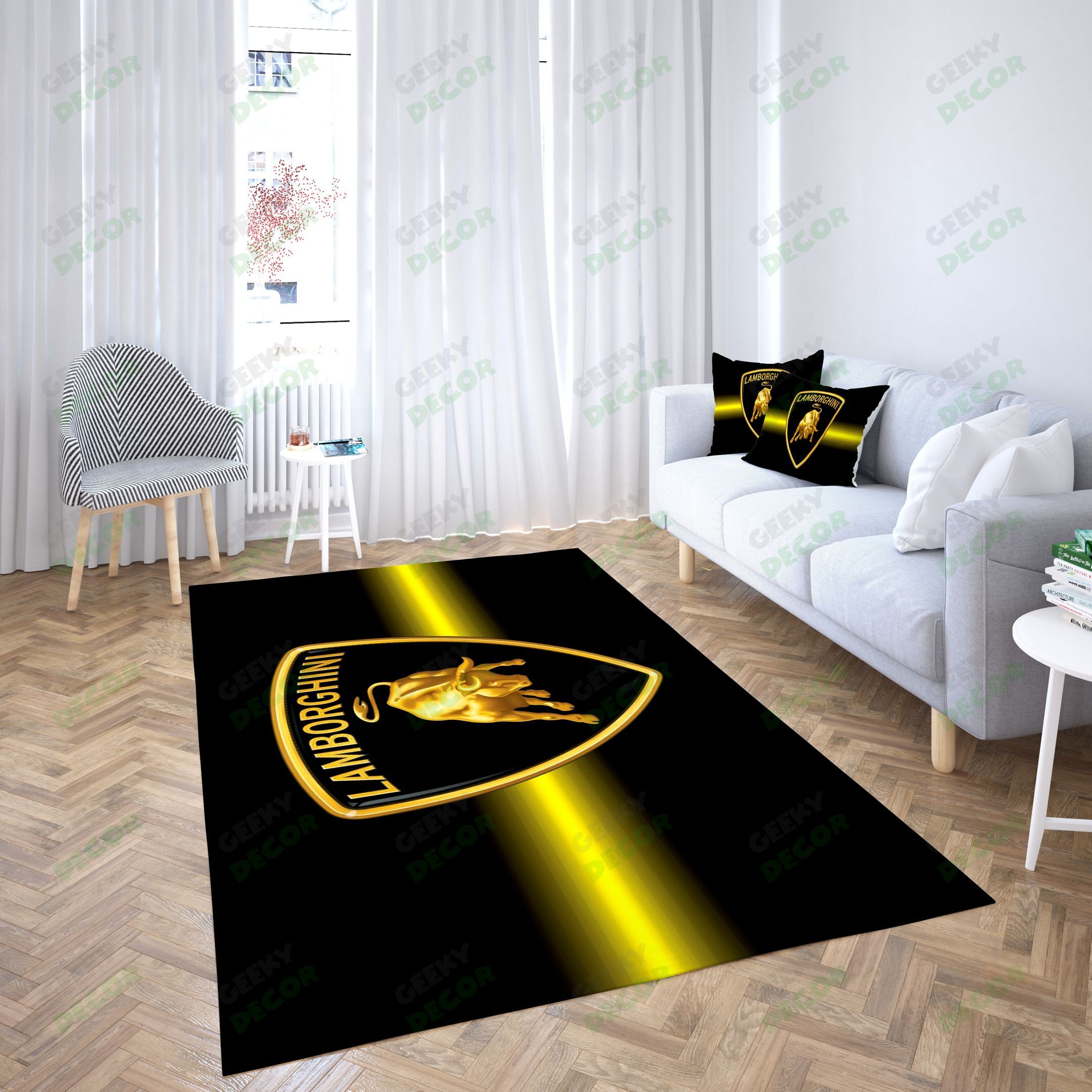 Lamborghini Logo Creative Design Carpet Living Room – Area Rug