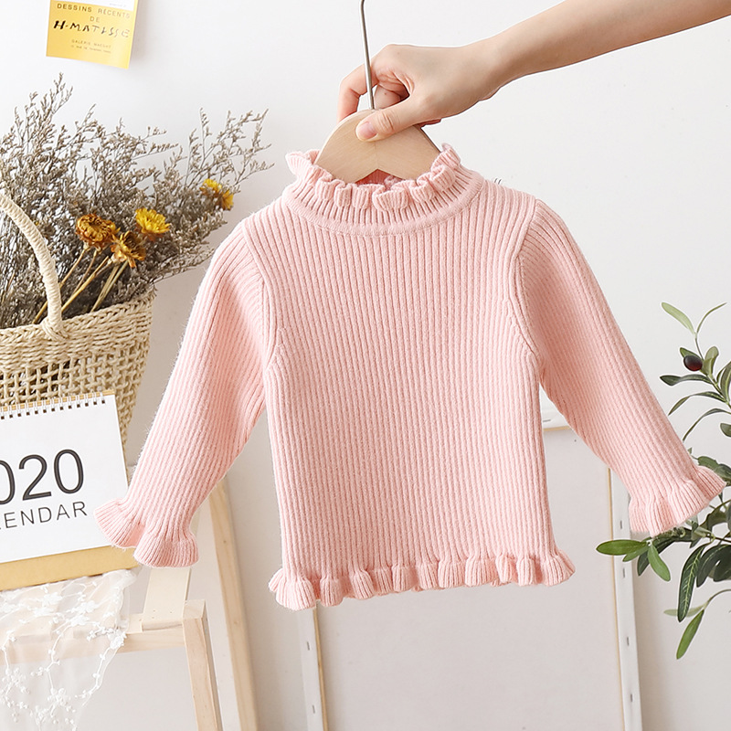 Casual Sweet Toddler Kid Sweater Autumn Winter Girl Sweater Long Sleeve Knit Jumper alx