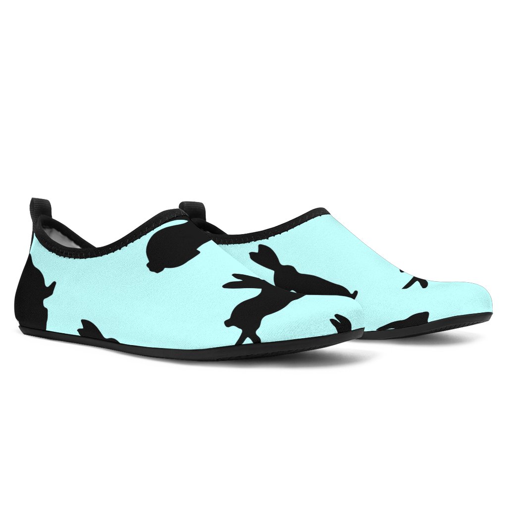 Rabbit Pattern Print Design Rb010 Aqua Water Shoes