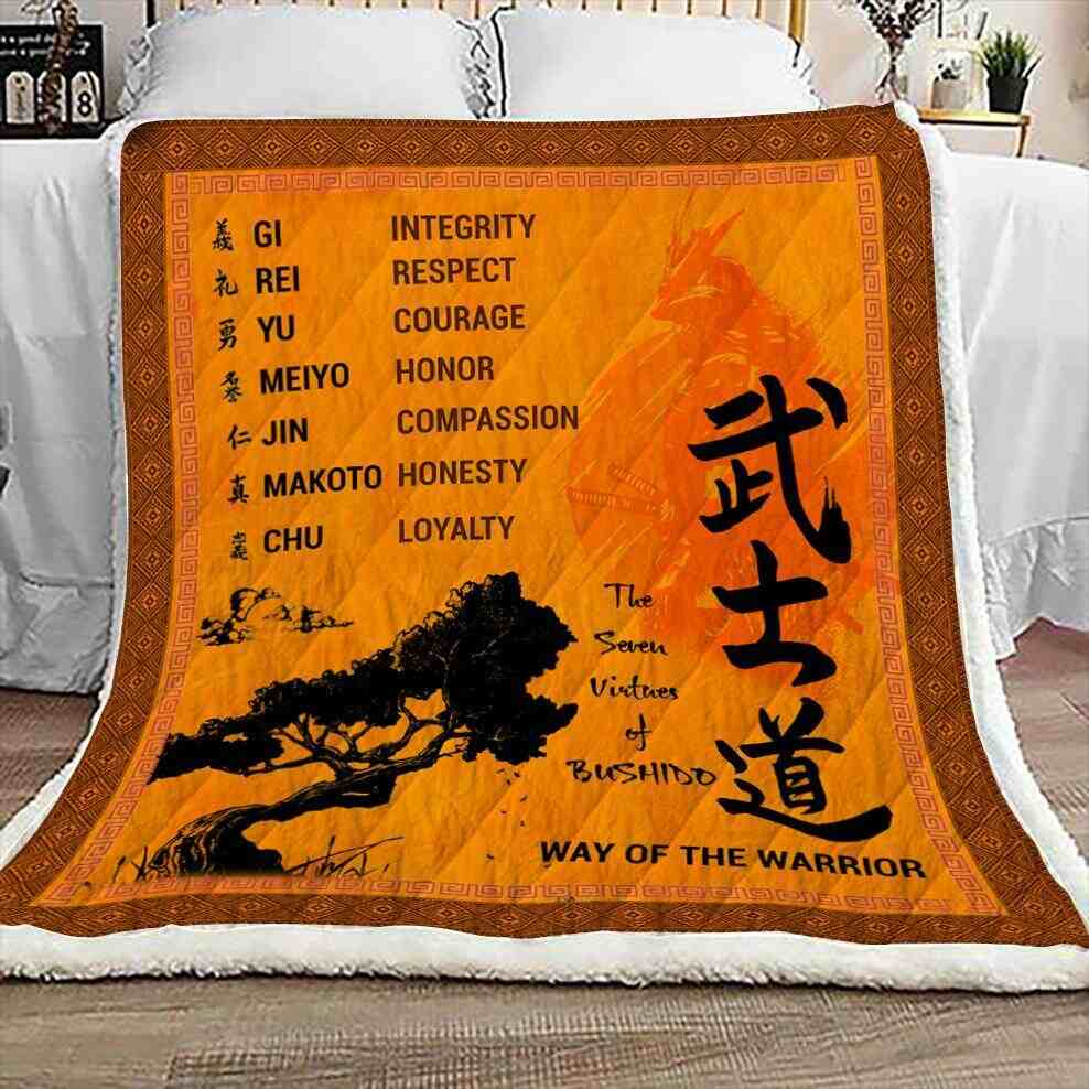 Ql310 Samurai Blanket The Seven Virtues Of Bushido Vs1