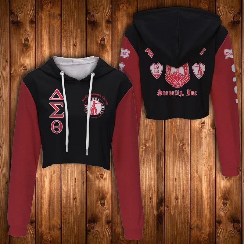 Wonder Print Hoodie – Sisterhood Delta Sigma Theta Ver2 Crop Hoodie