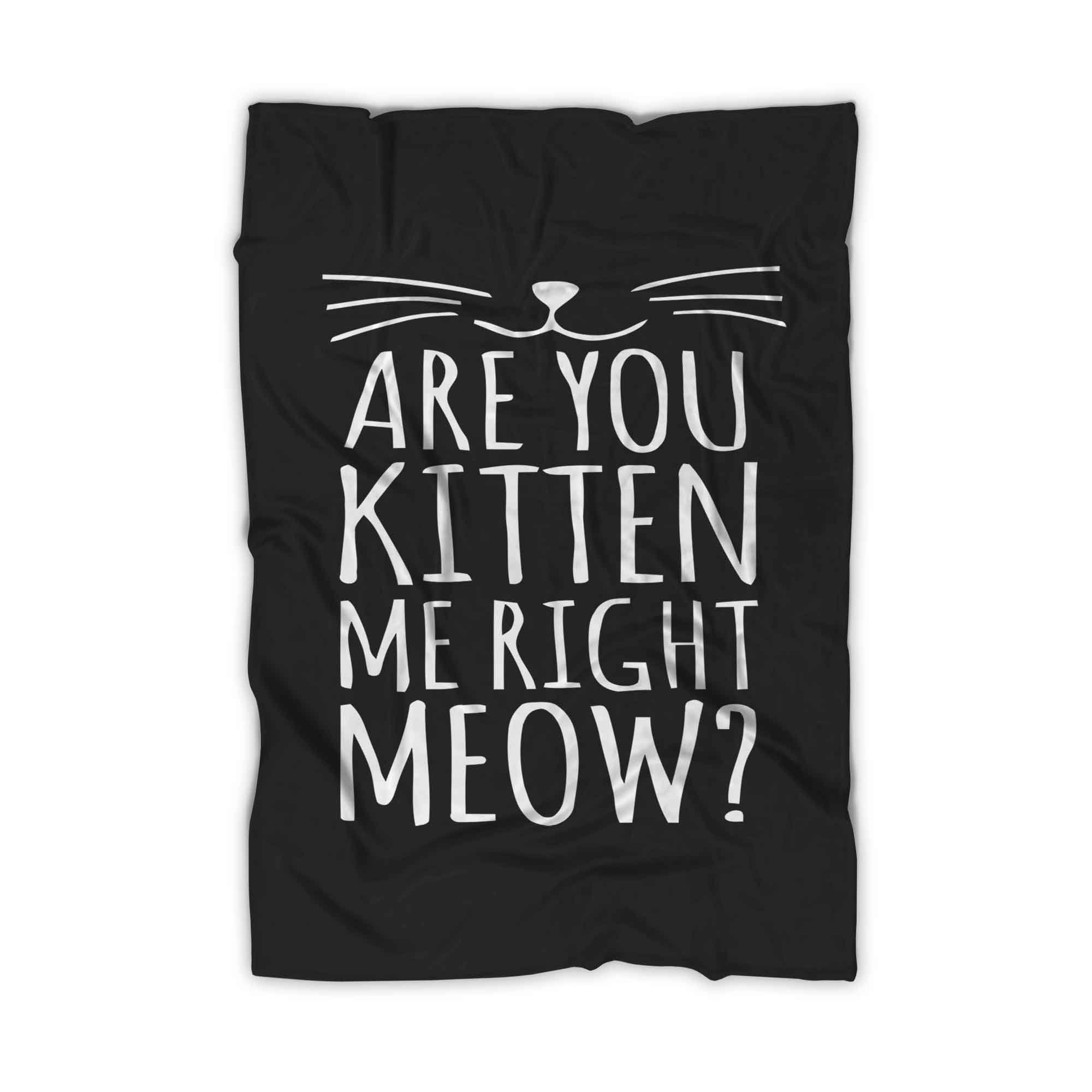 Are You Kitten Me Right Meow Funny Blanket