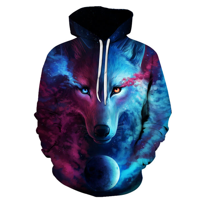 Wolf 3D Printed Hoody