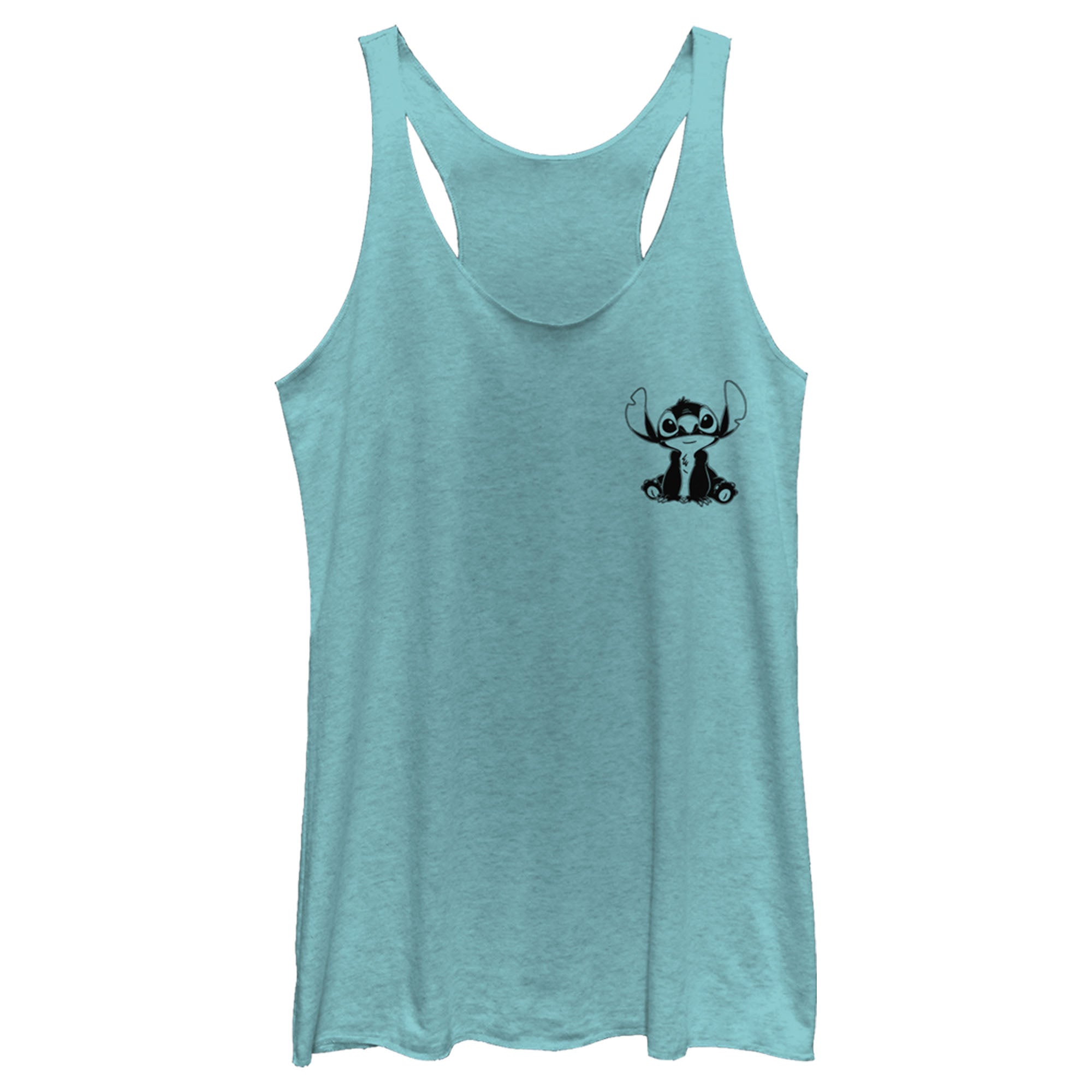 Women’S Lilo & Stitch Black And White Sketch Stitch Racerback Tank Top