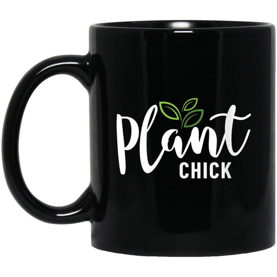 W Vegan Gift For Women Plant Based Diet Plant Chick 11oz 15oz Black Mug Happy Easter Day Funny Colors Eggs Bunny Ears Peeps Cute