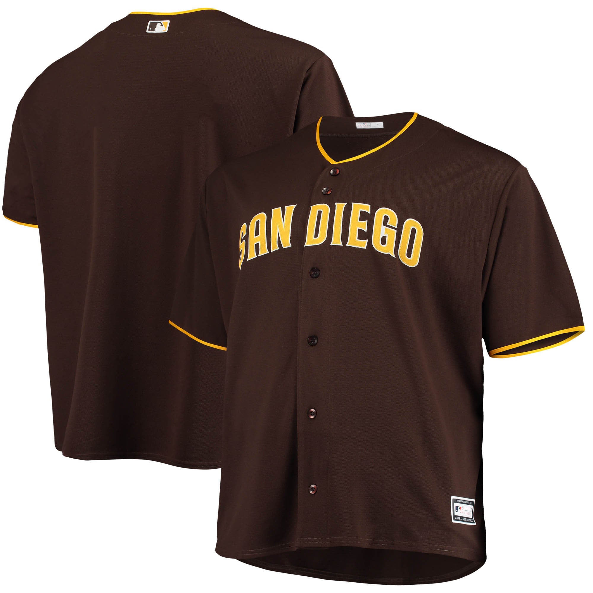 San Diego Padres Big & Tall Alternate Replica Team Jersey – Sand/Brown