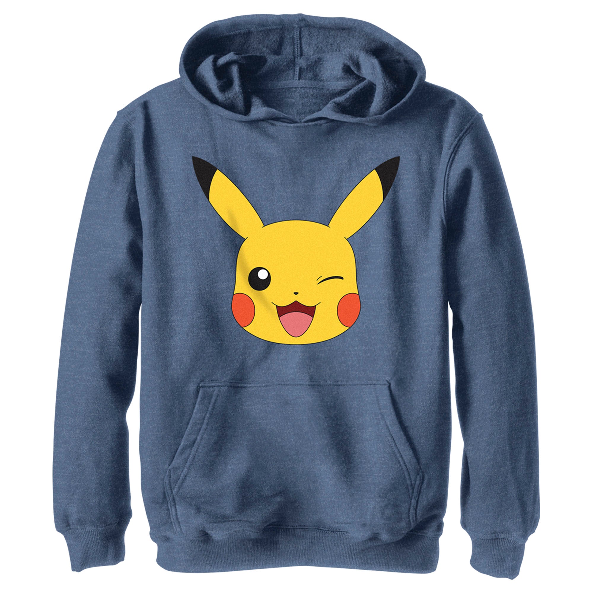 Boy’S Pokemon Pikachu Wink Face Pull Over Hoodie