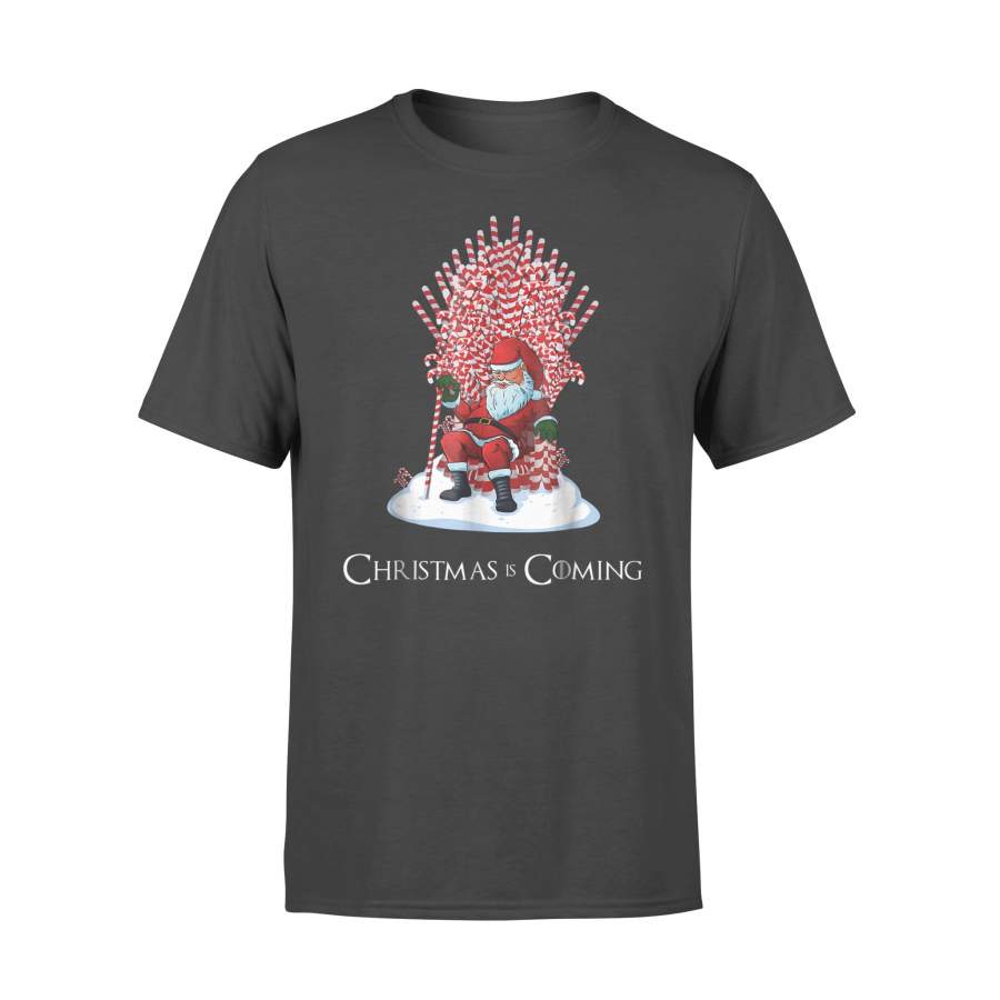 Santa Candy Cane Throne Funny Christmas T-Shirt – Standard T-shirt