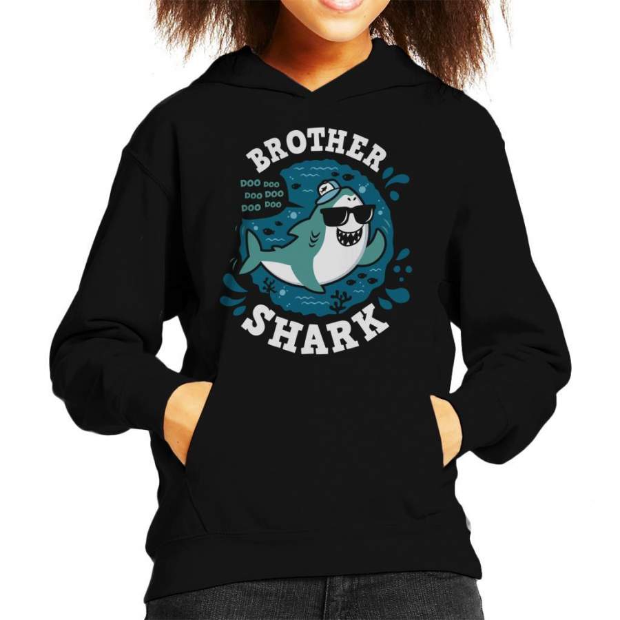 Baby Shark Family Brother Kid’s Hooded Sweatshirt