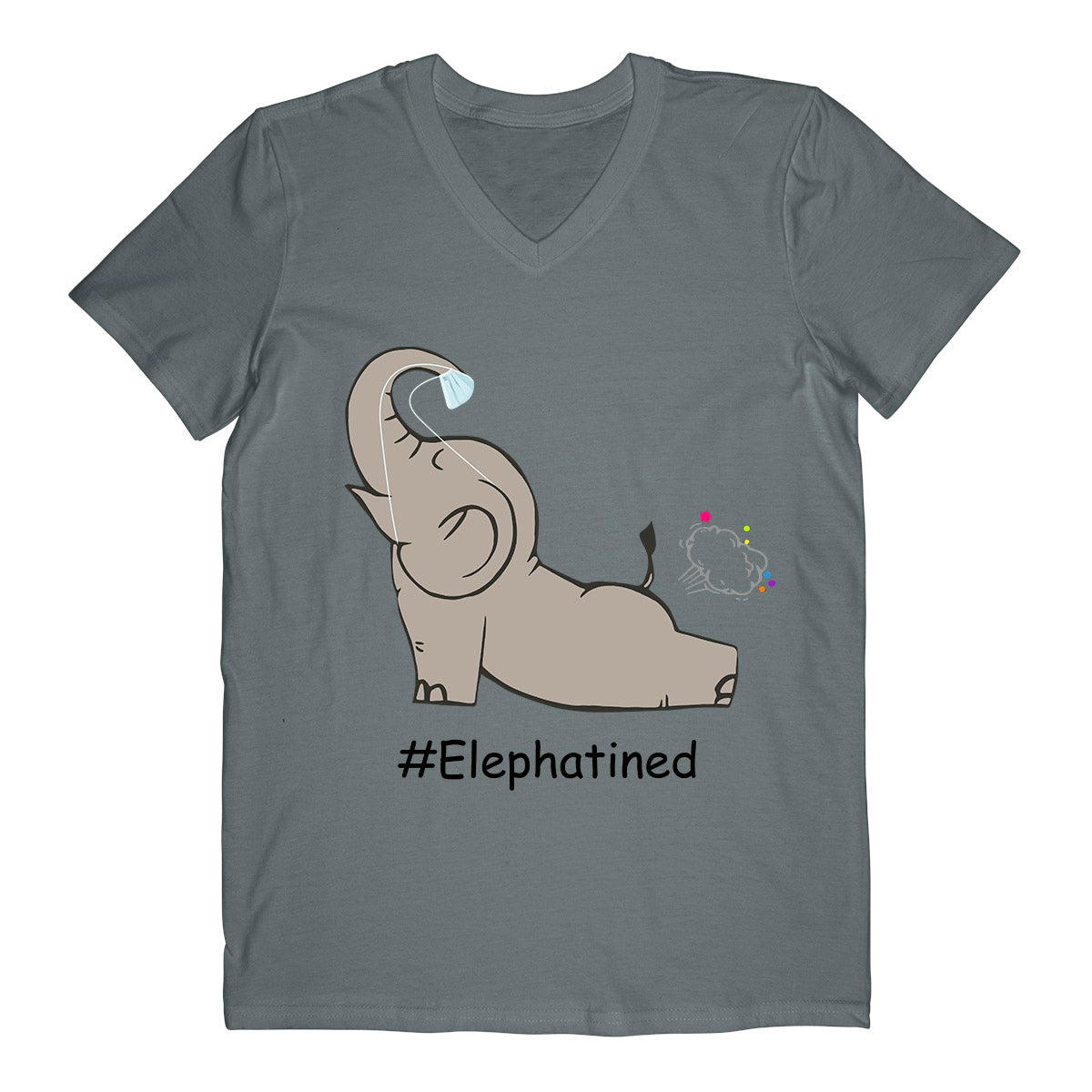 Elephant Yoga Quarantine Ez06 1004 Men V-Neck T-Shirt