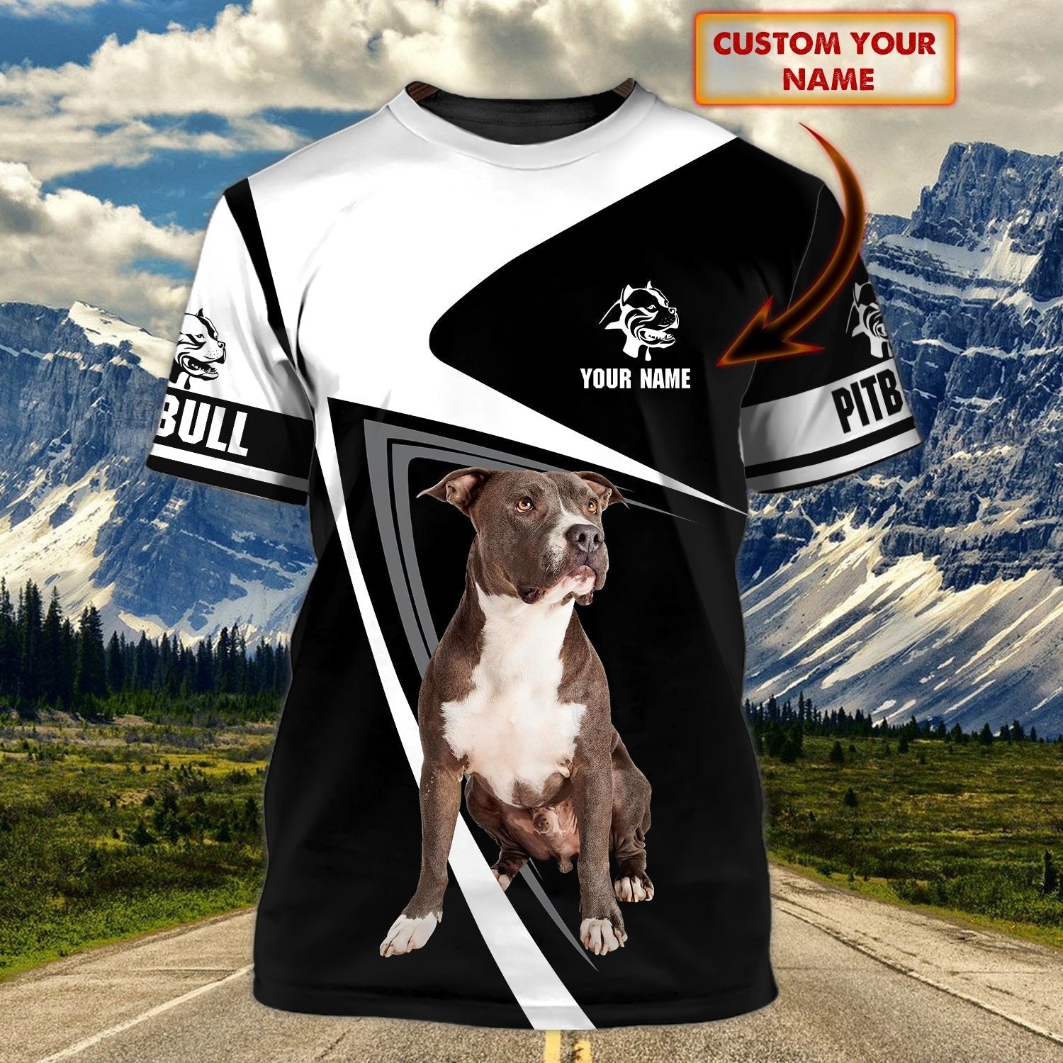 Custom Name Pitbull Sublimation On Shirt, Shirt For Pitbull Lovers