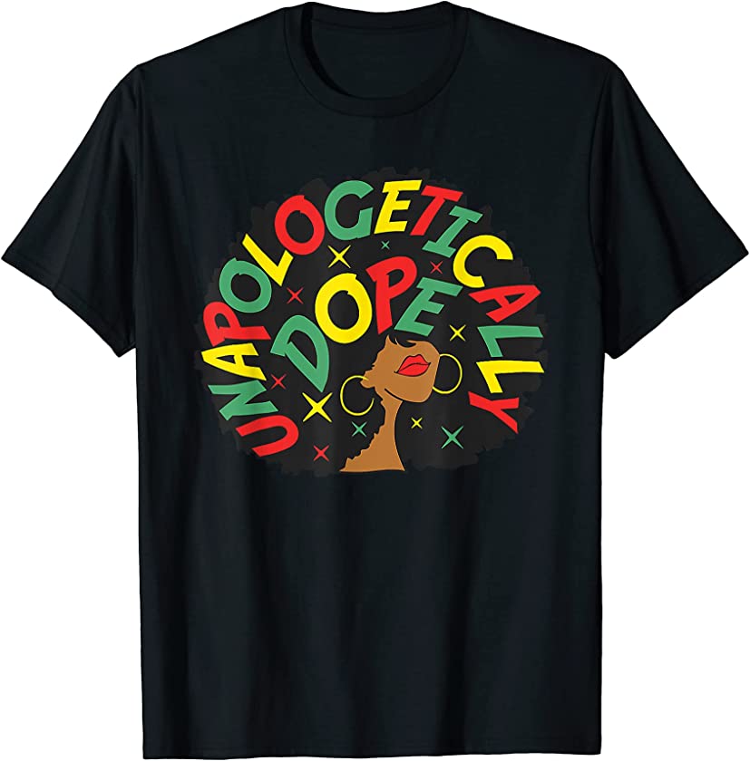 BLACK QUEEN Melanin Dope African American Pride History T-Shirt