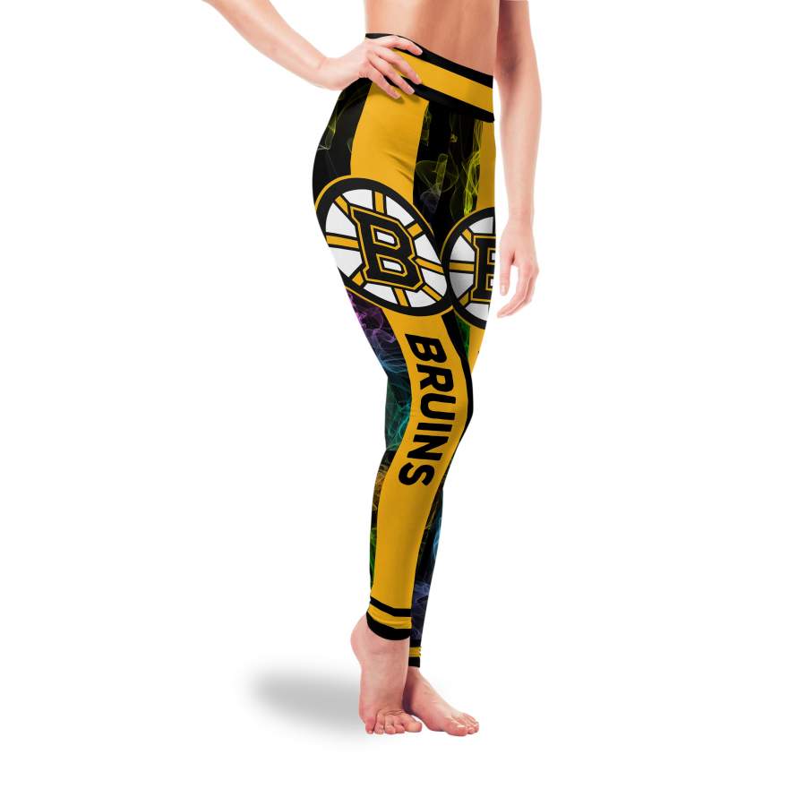 Mysterious Smoke Colors Boston Bruins Leggings