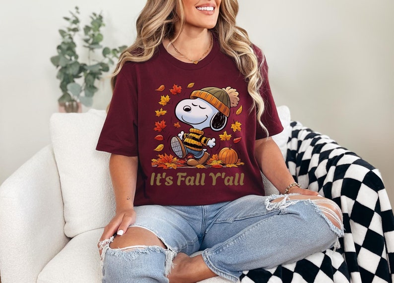 Snoopy Fall Shirt, Fall Snoopy Shirt, Nostalgia Shirt, Fall Things Shirt, Its Fall Yall Shirt, Best Selling Shirt, Snoopy Gift Snoopy Lover Bespoketshirt Collections