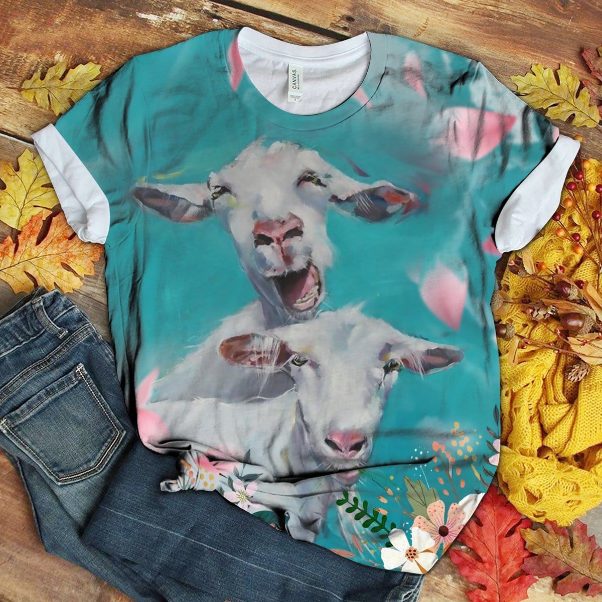 Happy Farm Floral Art T-Shirt 10