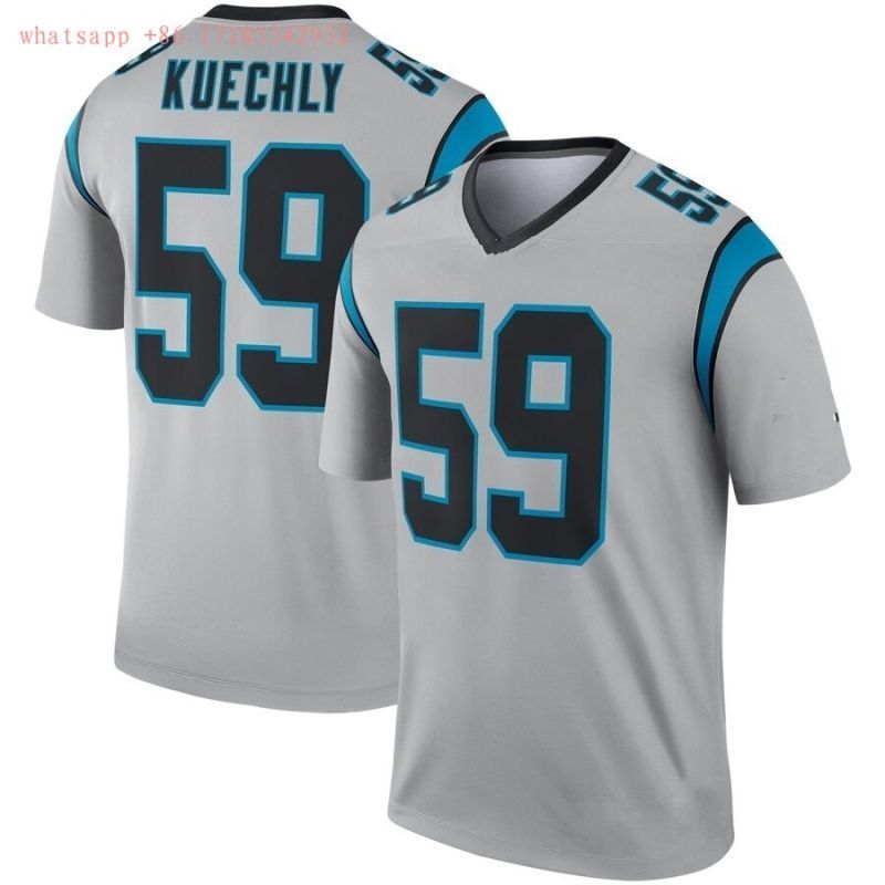 Carolina Panthers Luke Kuechly #59 NFL 2020 Grey Jersey Jersey