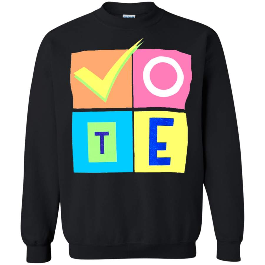 AGR MO Exclusive X Rock The Vote Shirt G180 Gildan Crewneck Pullover Sweatshirt  8 oz.