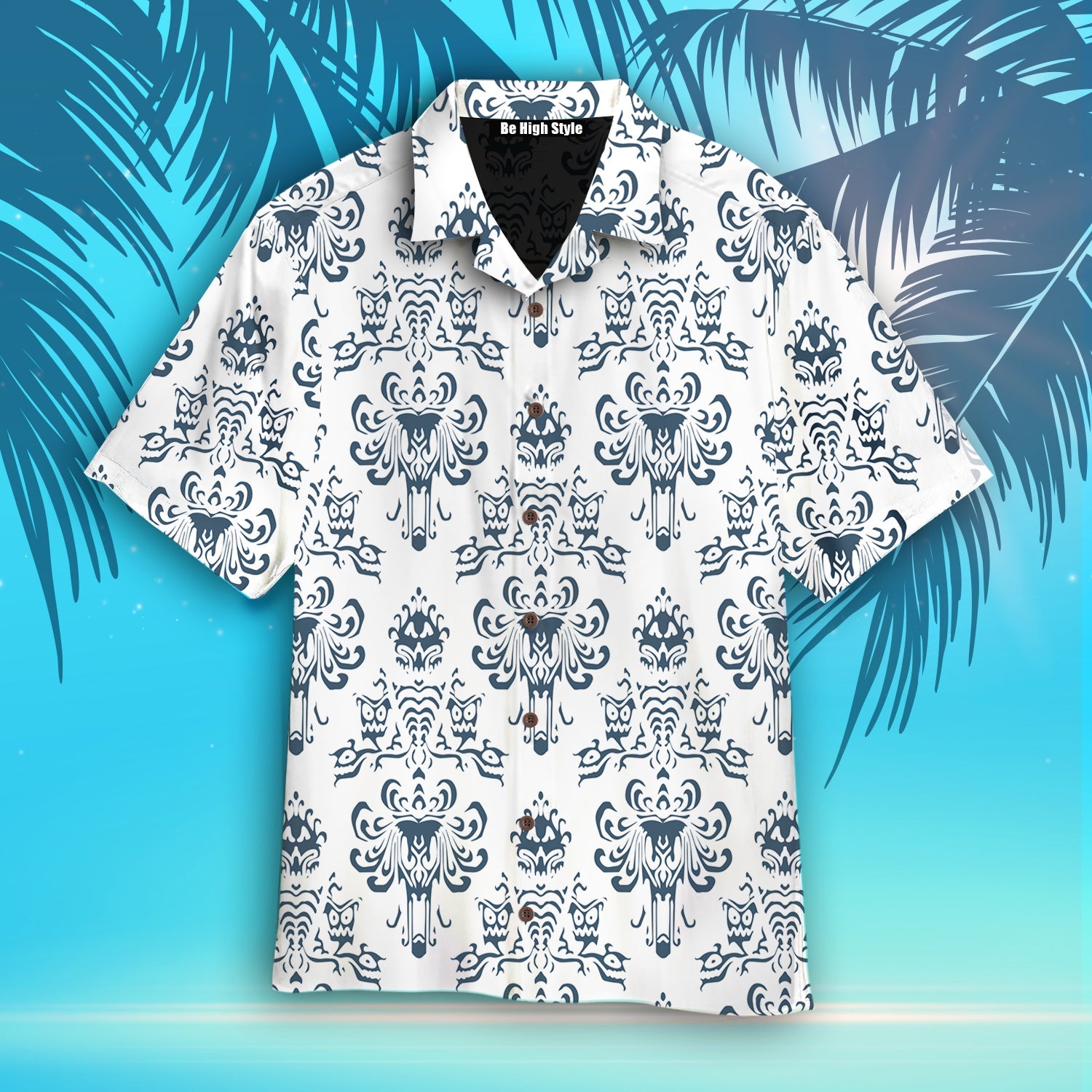 3D White Haunted Man Sion Hawaiian Shirt  | For Men & Women |  Hw2130