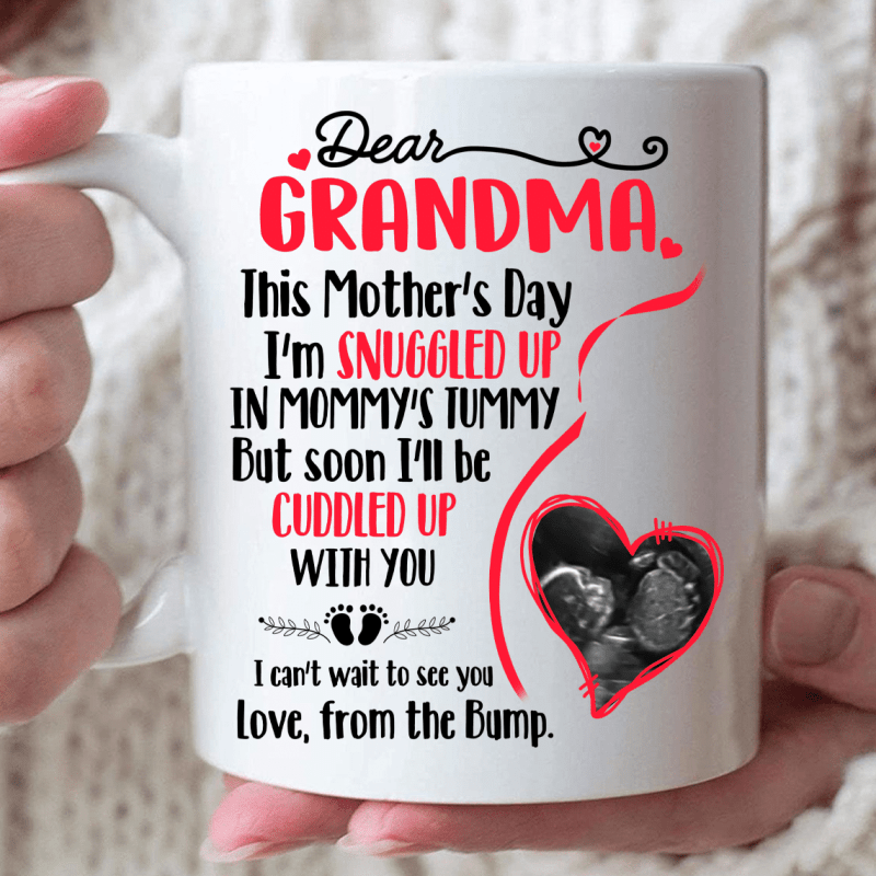 Personalized Grandma Tummy Ultrasound Mug Mother’S Day Gift For Grandma To Be