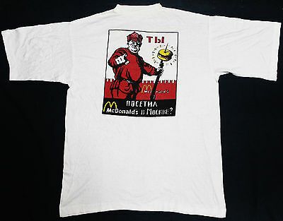 Vintage Russian Mcdonald ‘s Ussr Soviet Punk Rock T-shirt 3523