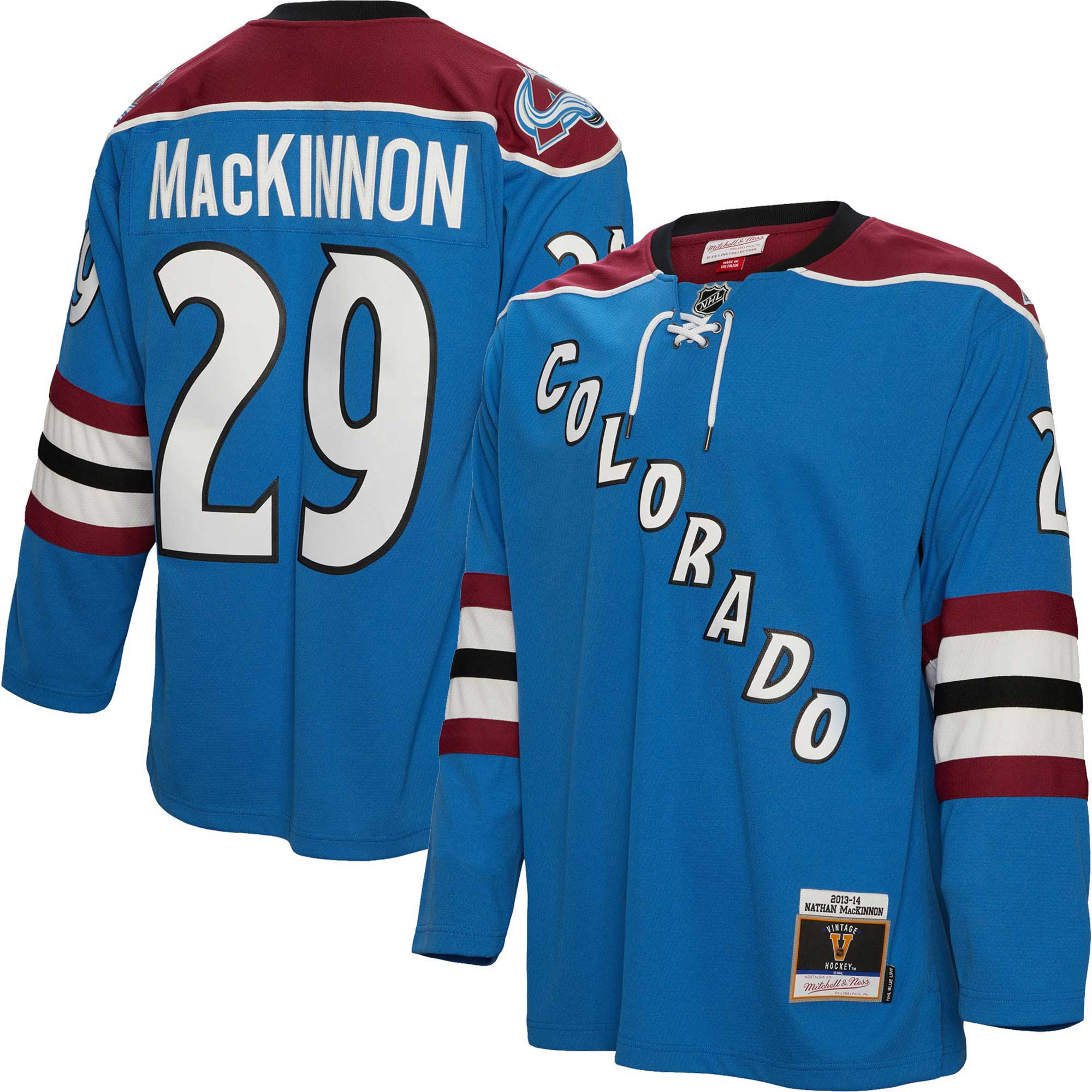 Nathan MacKinnon Colorado Avalanche Mitchell & Ness Big & Tall 2013 Blue Line Player Jersey – Blue