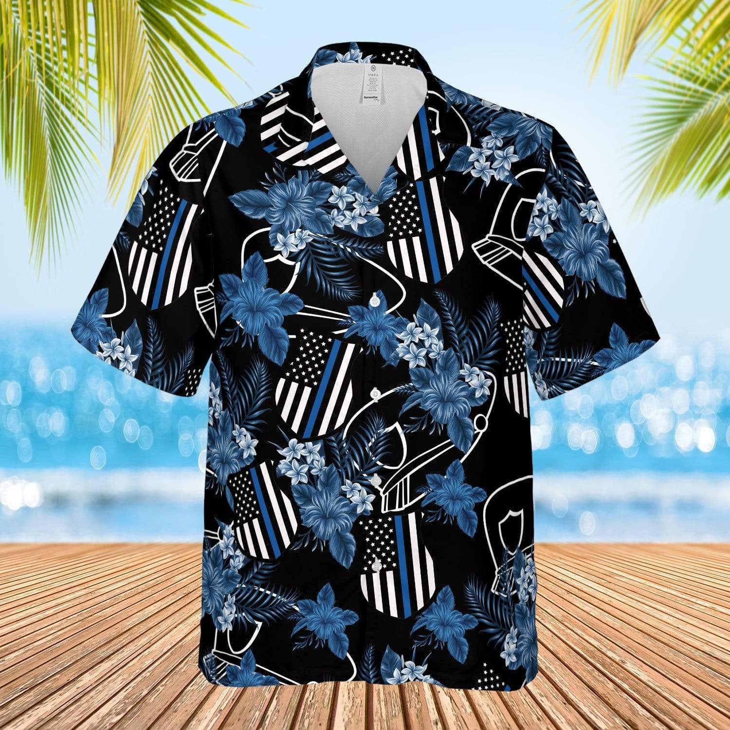 Thin Blue Line Police Hawaiian Shirt | For Men & Women | Adult | Hw7646