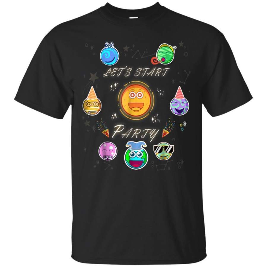 AGR Lets Start A Space Party You Planet  Funny Sun Tshirt Jaq T-shirt