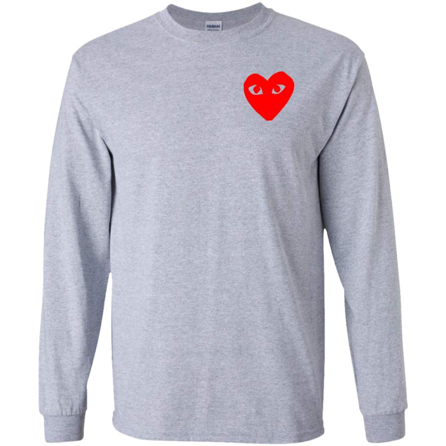 AGR Commes Des Garcons Heart Long Sleeve T-Shirt