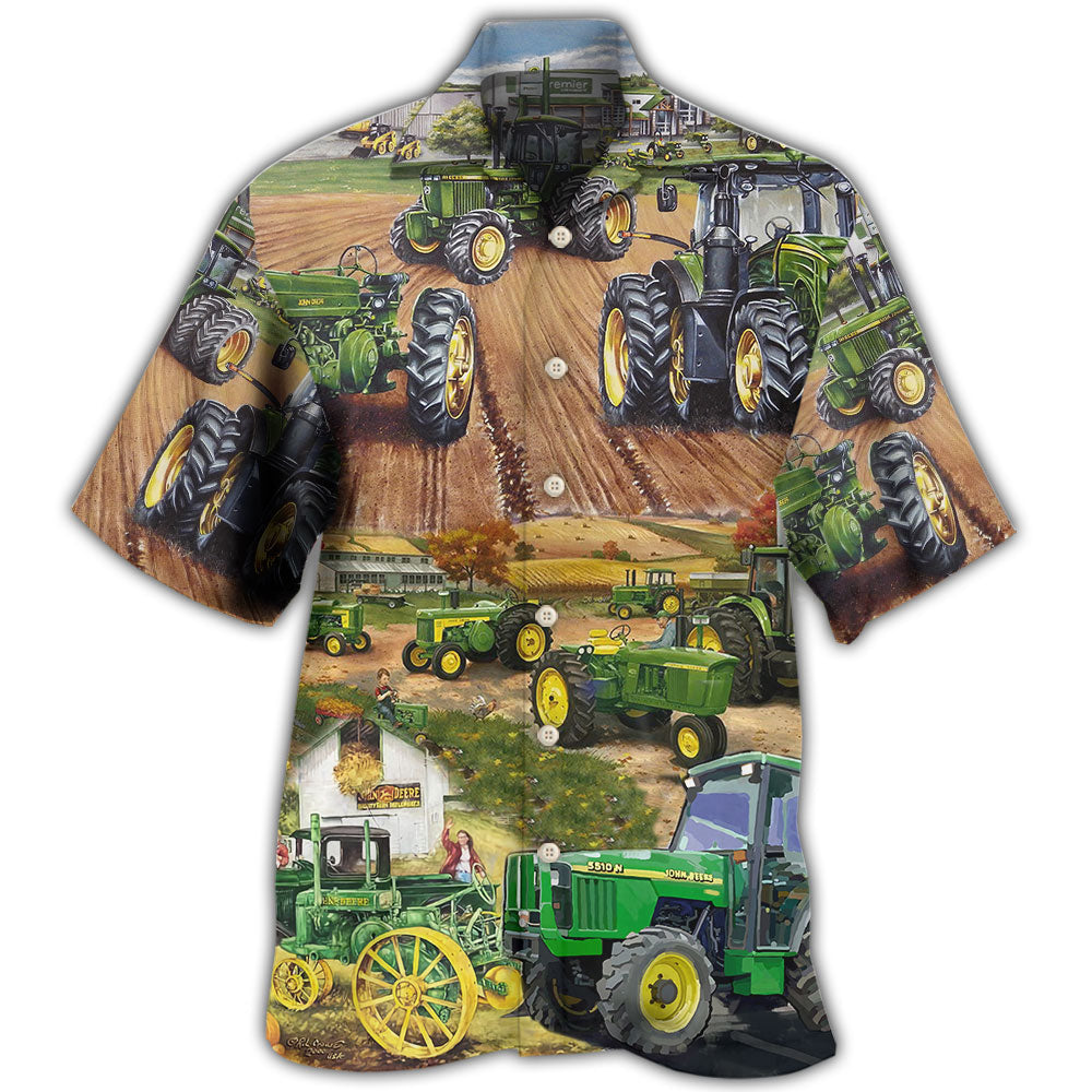 Tractor Green Working Farm Hawaii Shirt Ha110512