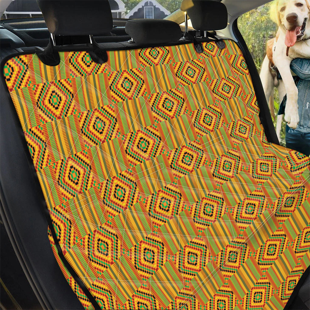 Ashanti Kente Pattern Print Pet Car Back Seat Cover