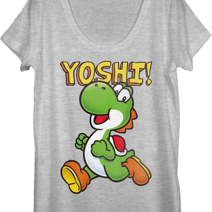 Womens Yoshi Super Mario Bros. Scoopneck Shirt