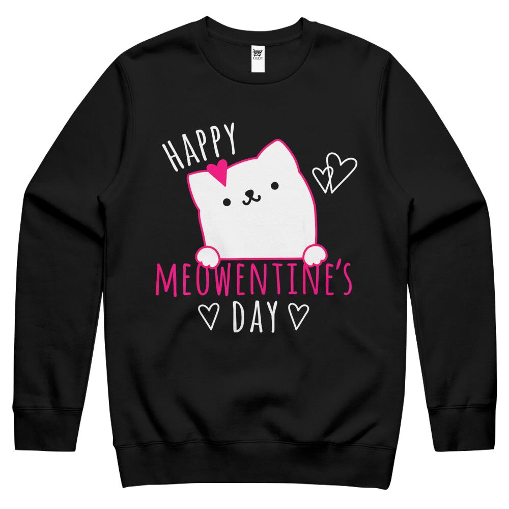 Cute Cat Valentines Day Shirt For Girls Kitty Quote Crewneck Sweatshirt