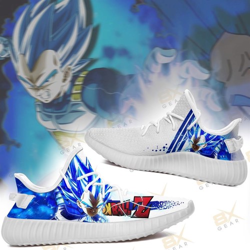 Best Dragon Ball Yeezy Sneakers Vegeta Super Saiyan Blue Yeezy Sneaker