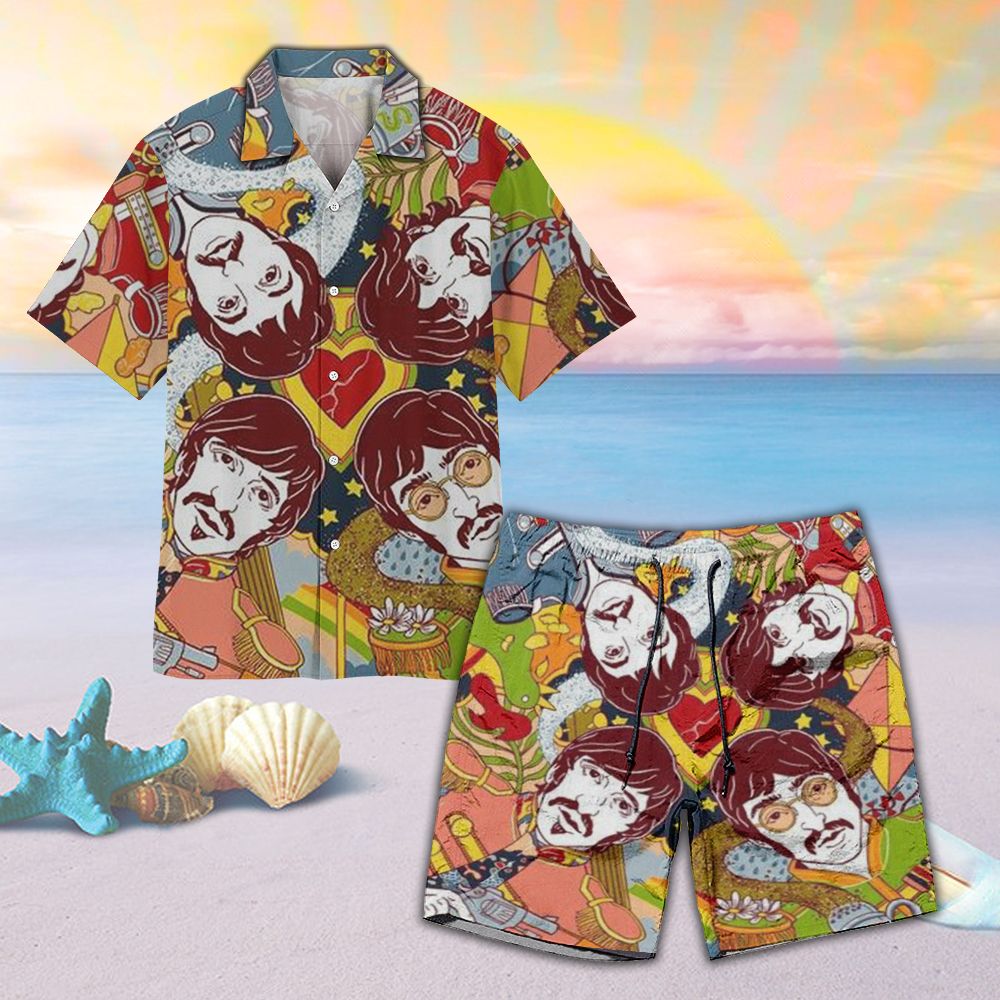 The Fab Four Unisex Hawaiian Shirt Beach Short Ha29759