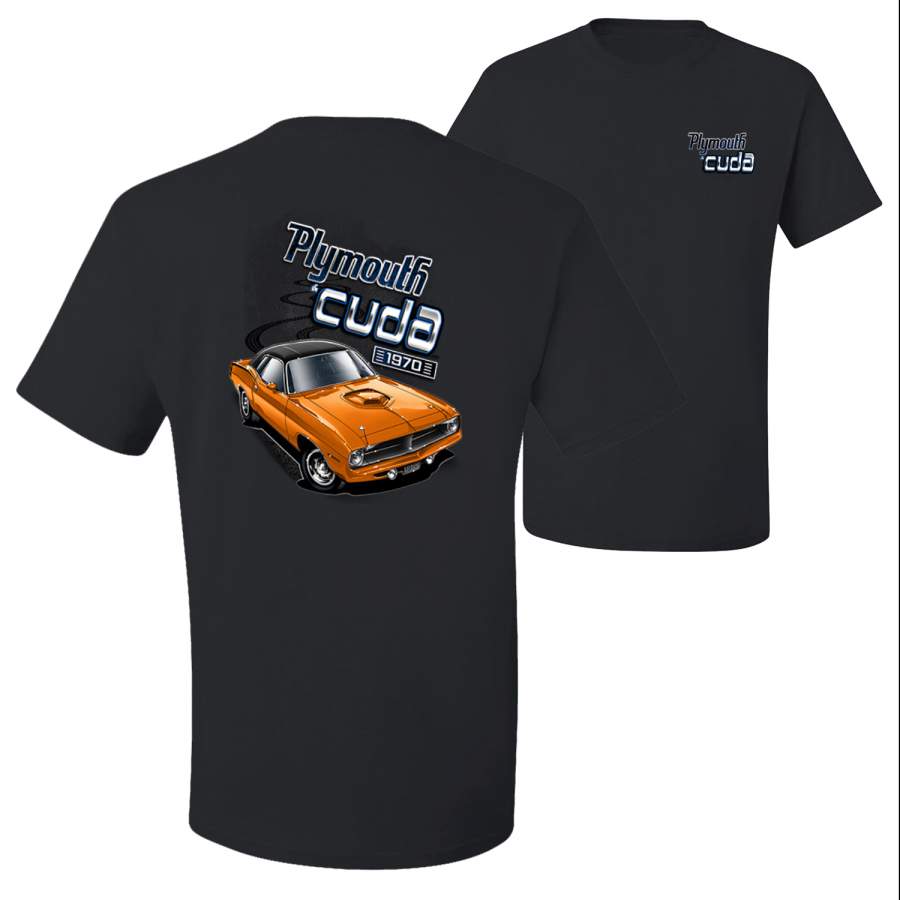 Plymouth Cuda 1970 Vintage Classic American Made F&B Front & Back Cars T-Shirt