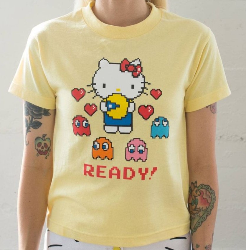 BAIT x Sanrio x PacMan x Hello Kitty Ready Tee Shirt Outfits